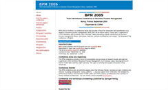 Desktop Screenshot of bpm2005.loria.fr